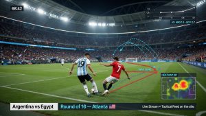 Max file size: 1.5mb! Photorealistic top‑down tactical camera still of Argentina vs Egypt, Round